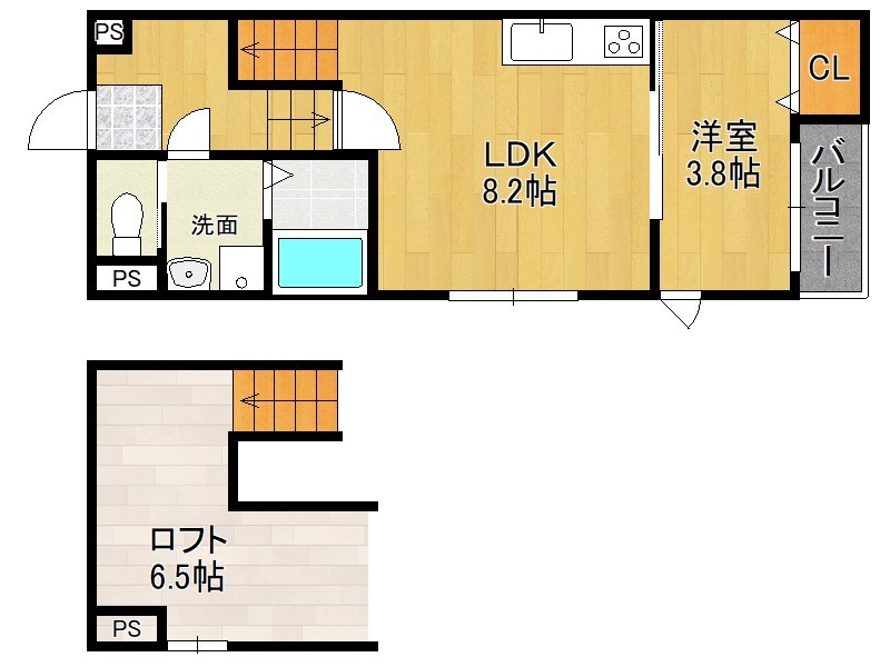 ハレクラニ佐賀東の間取り