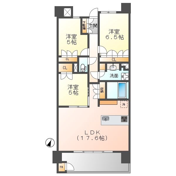 プラセシオン赤池ファーストの間取り