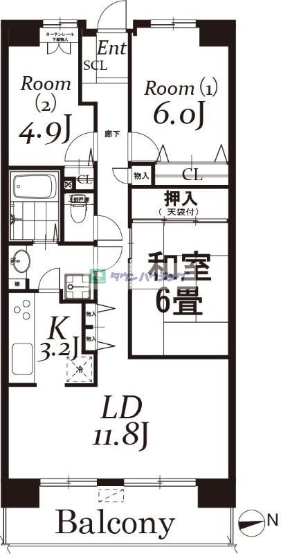 白井ロジュマンの間取り