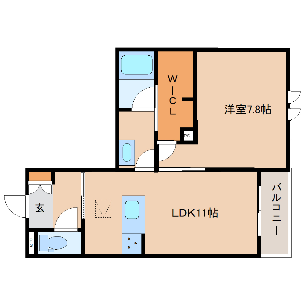 奈良市学園中のマンションの間取り