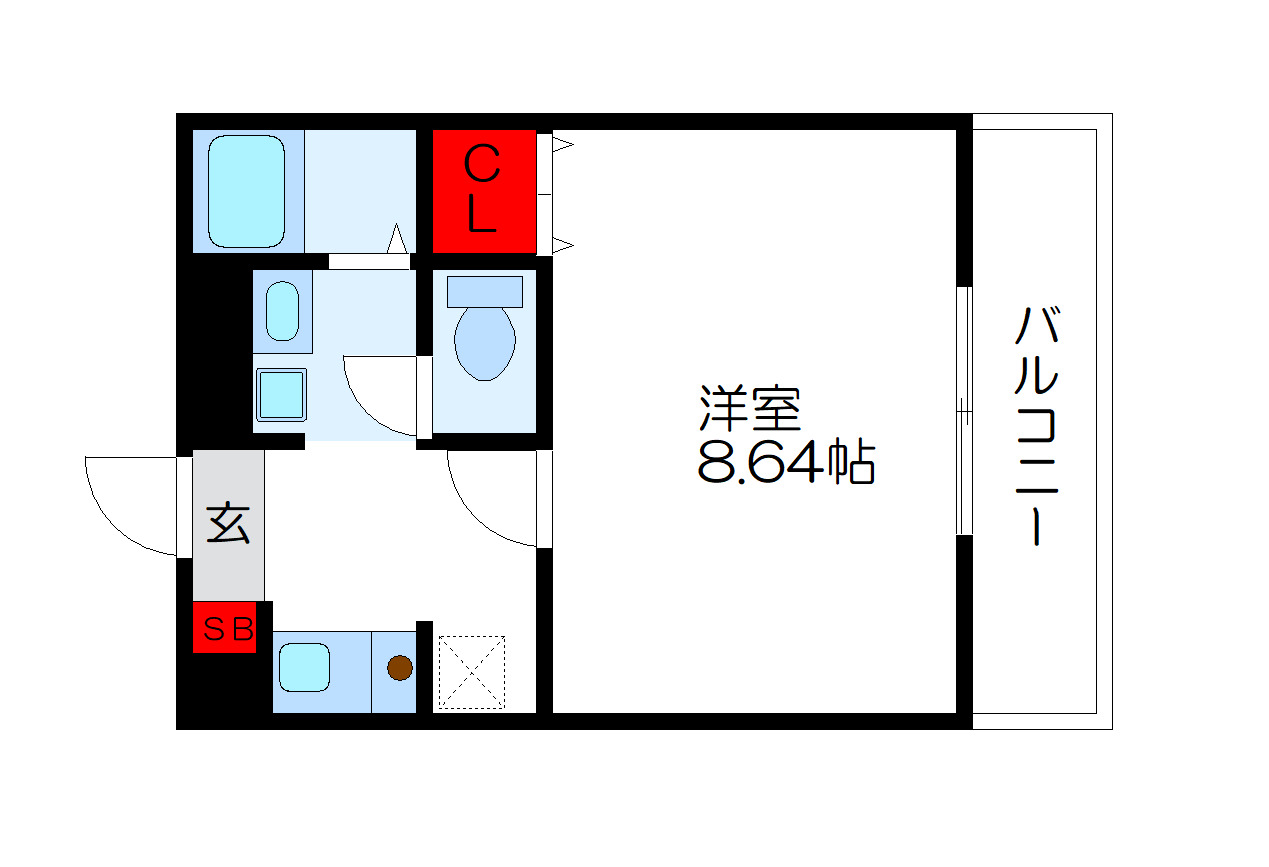 堺市東区日置荘北町のアパートの間取り