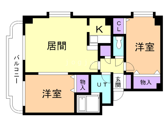 札幌市北区屯田一条のマンションの間取り