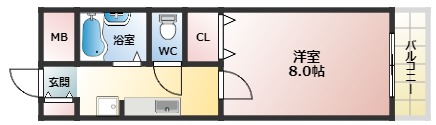 藤井寺市春日丘のマンションの間取り