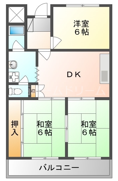 門真市脇田町のマンションの間取り