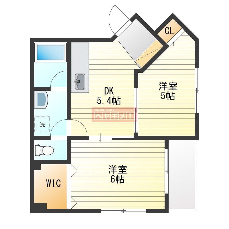 【川崎市川崎区追分町のマンションの間取り】