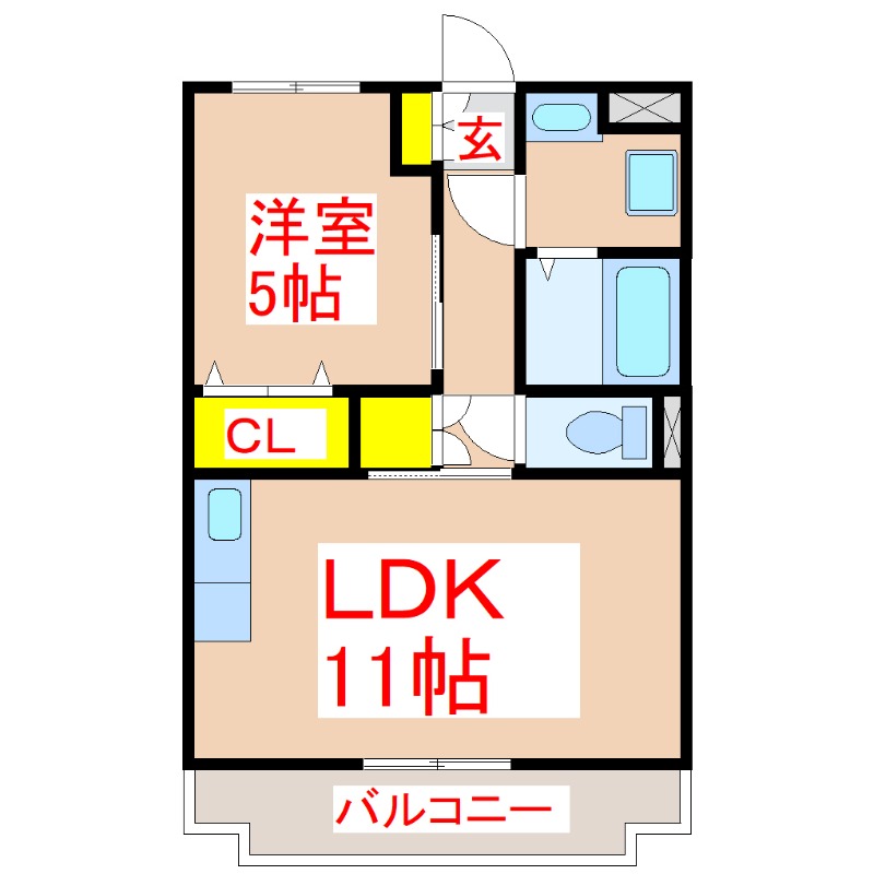 ヒルズ西伊敷Ａ棟の間取り