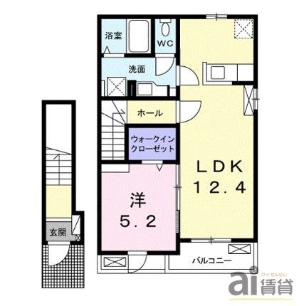 小平市小川町のアパートの間取り