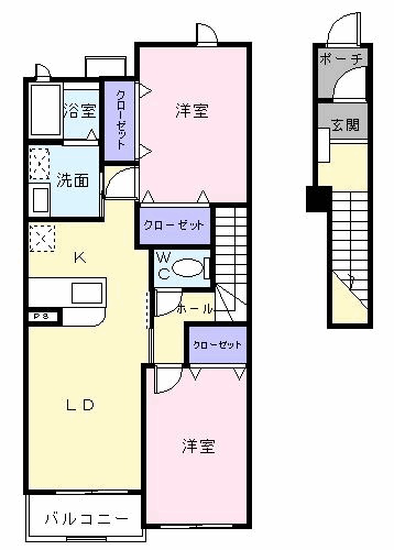 ヒルサイド緑ヶ丘Ｂの間取り