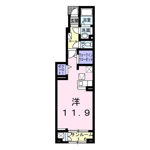 ［大東建託］プラシードＡ（糠塚）の間取り