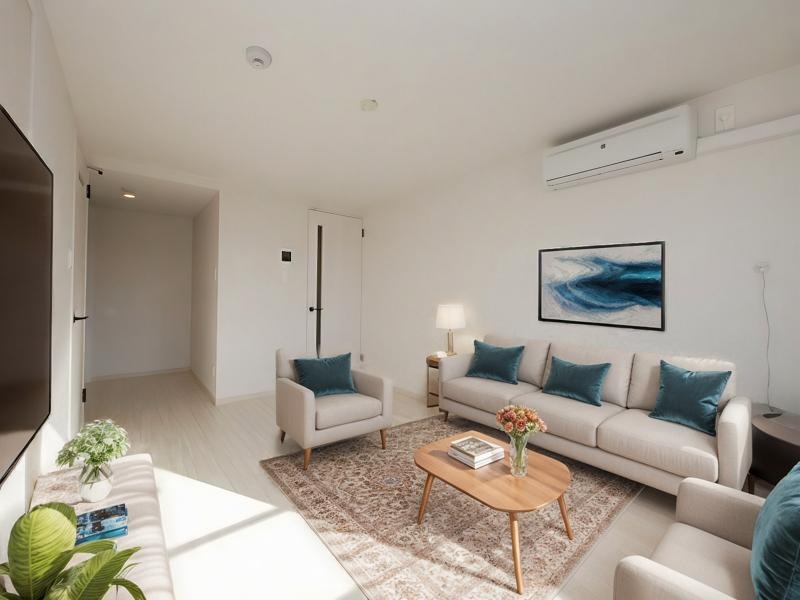 居室・リビング　モデルルーム仕様の画像です。