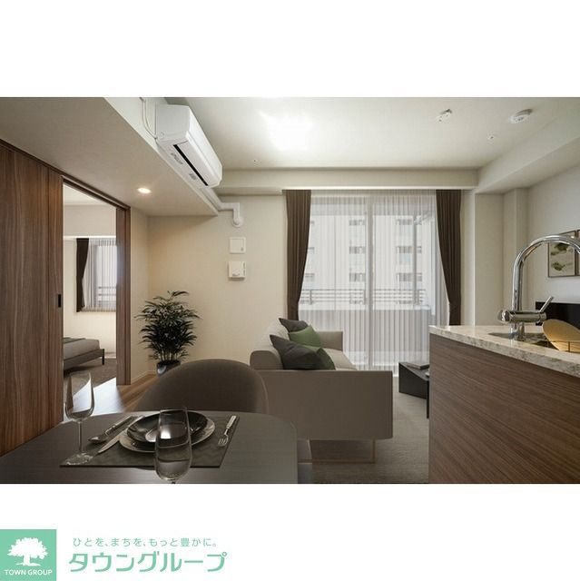 居室・リビング　家具・調度品等はCG加工です。実際の賃貸住居には含まれませ…