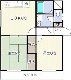 ＪＲ福知山線 北伊丹駅 徒歩20分 4階建 築38年の間取り写真