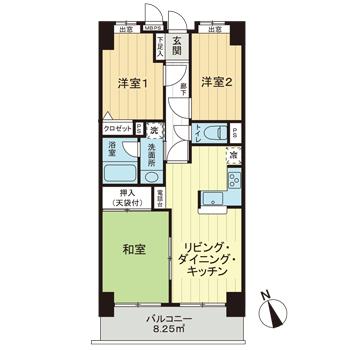 ライオンズマンション下総中山第3の間取り写真
