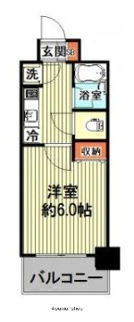 ＪＲ山手線 五反田駅 徒歩7分 9階建 築26年の間取り写真