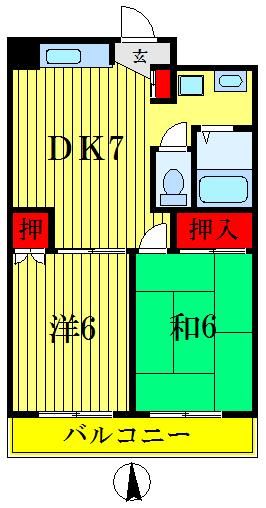 サンジュエール平野二番館の間取り写真