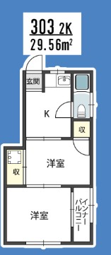 コーポ阪南町の間取り写真