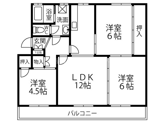南九州市 4階建 築33年の間取り写真