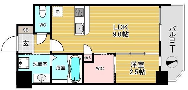 地下鉄谷町線 谷町六丁目駅 徒歩2分 14階建 築1年の間取り写真