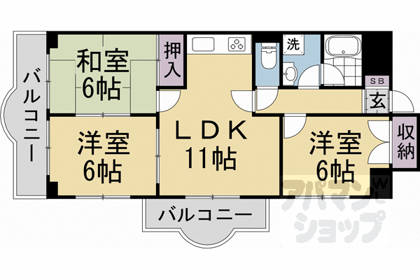 グレイスヴィラ阿部の間取り写真