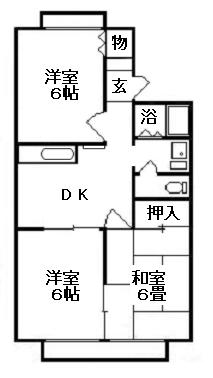 サンハイツ宮原Bの間取り