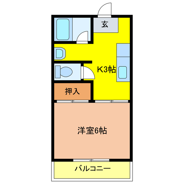 メモリアルハイツＡの間取り