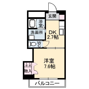レアンドロス 福山市立大学生にもオススメ インターネット付きの間取り写真