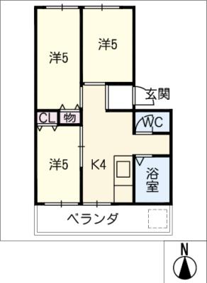 藤里ハイツ　Ａ－３号室の間取り