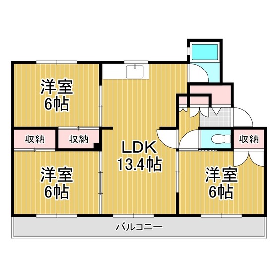 【ヴィラナリー苫小牧II　３号棟の間取り】