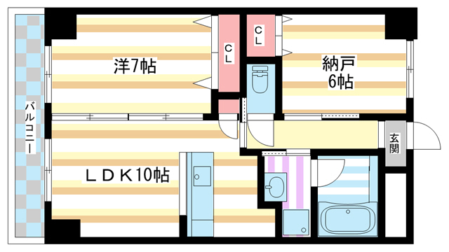 奈良市大森町のマンションの間取り