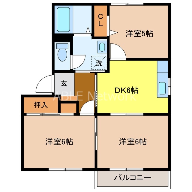 ラフォーンヴィラC棟の間取り