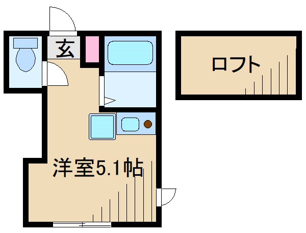 神奈川県横浜市鶴見区上の宮２（アパート）の賃貸物件の間取り
