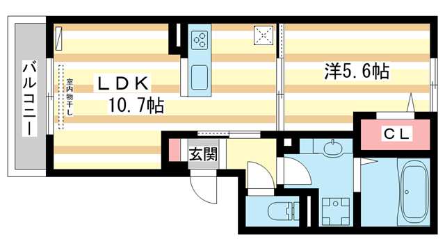 木津川市木津のアパートの間取り