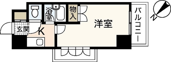 広島市西区大芝のマンションの間取り