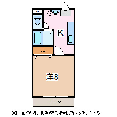 松本市大字島立のマンションの間取り