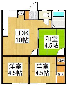 清瀬市下宿のアパートの間取り