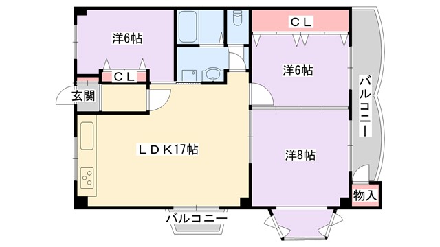 No.3香里ニューハイツの間取り