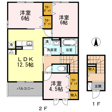 モアナ京田　A棟の間取り