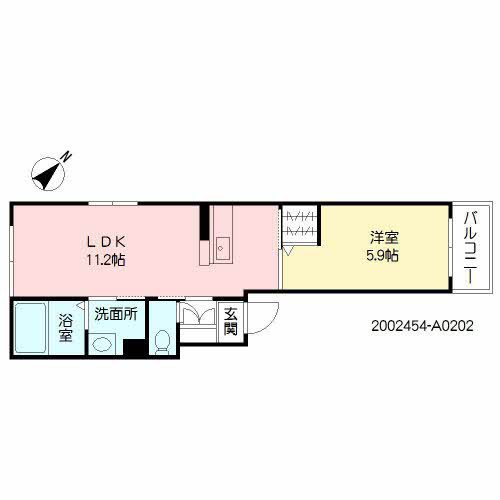 鹿児島市郡元のマンションの間取り