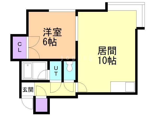 【札幌市北区北三十一条西のアパートの間取り】