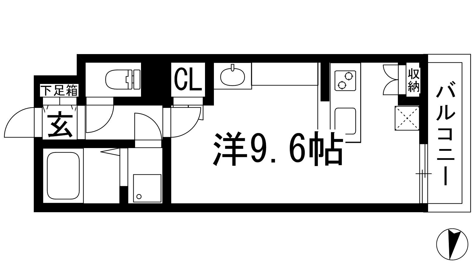 池田市神田のマンションの間取り