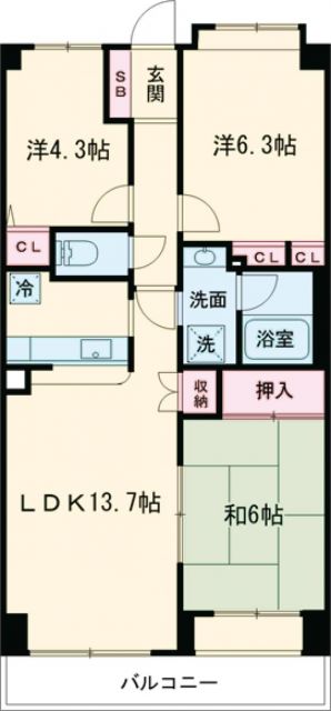 コスモ学芸大学の間取り