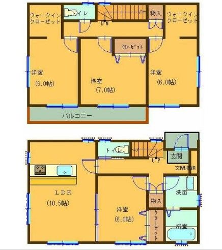 忠生３青木賃貸住宅の間取り