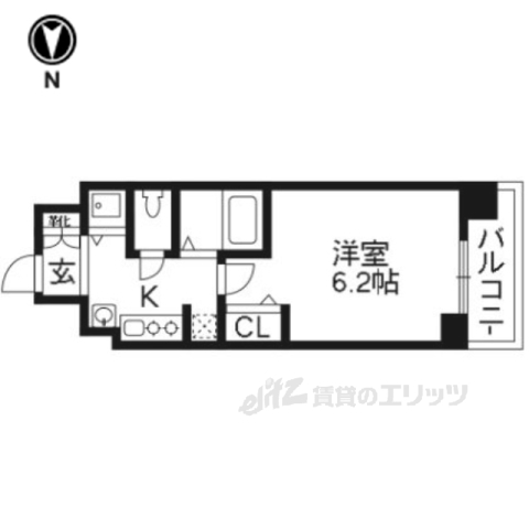 【京都市下京区上之町のマンションの間取り】