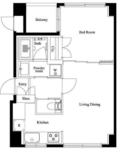 墨田区江東橋のマンションの間取り