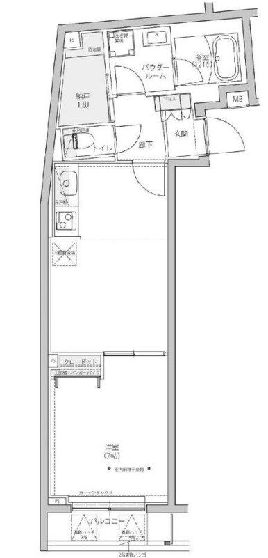 【大田区東六郷のマンションの間取り】