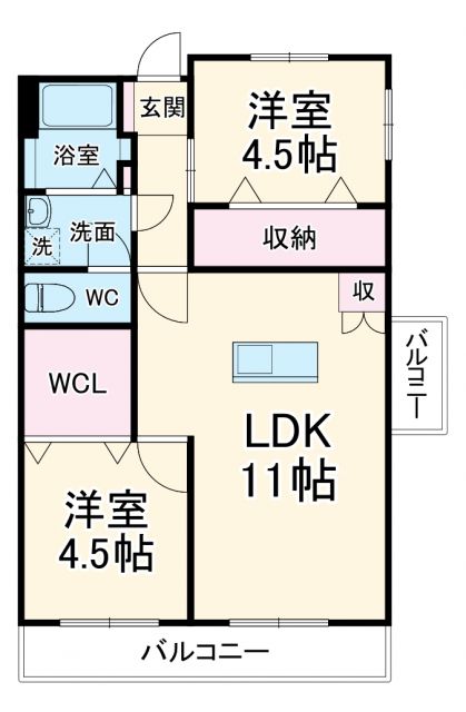 【名栄ビルの間取り】