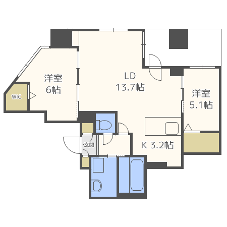 ｆｅｒ北３条の間取り