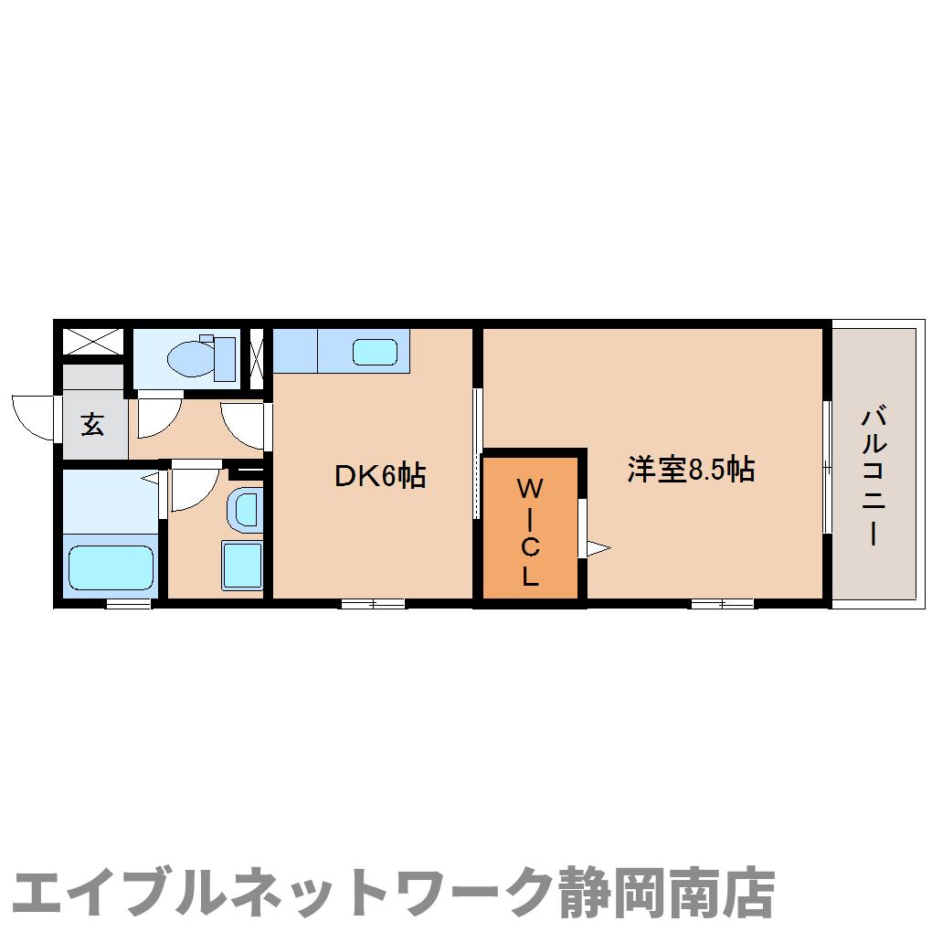 藤枝市高柳のアパートの間取り