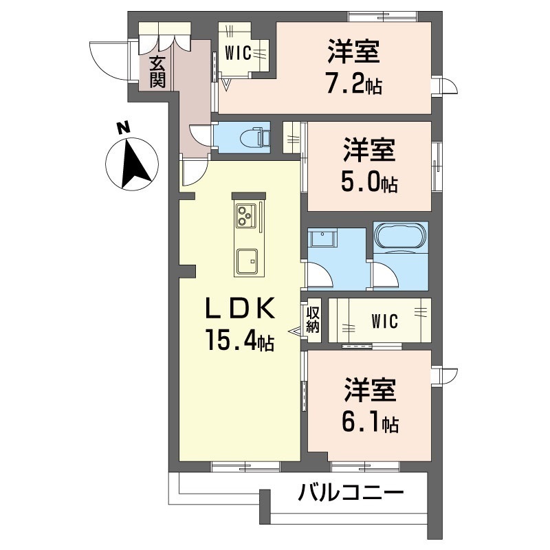 板橋区前野町のマンションの間取り