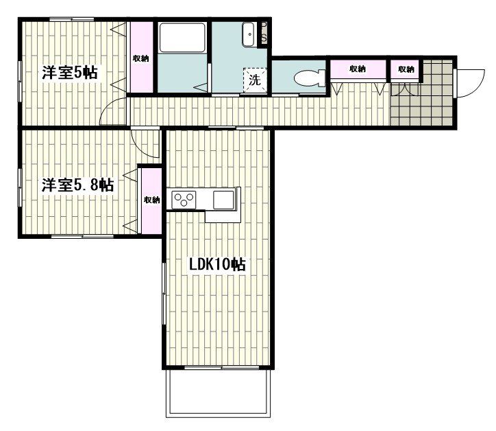 横浜市戸塚区柏尾町のマンションの間取り